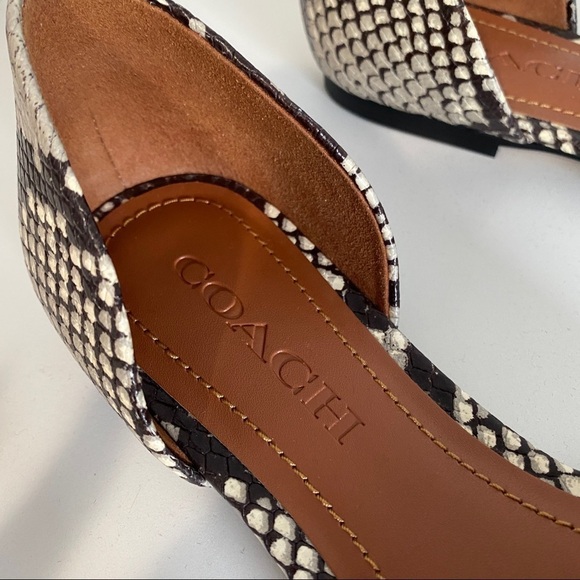 NWOT Coach Snakeskin Flats - Picture 3 of 7